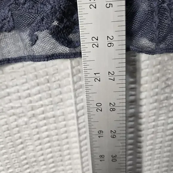 Sundance Sheer Floral Lace Mesh Cardigan Blue Boho Kimono Wrap Shrug Large - Picture 7 of 7